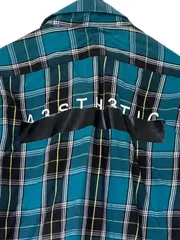 Vorschaubild 5 von Herren Freizeithemd Langarm Kariert Türkis Baumwolle Gr. XL