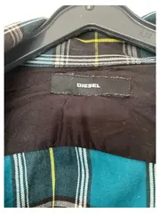 Vorschaubild 6 von Herren Freizeithemd Langarm Kariert Türkis Baumwolle Gr. XL