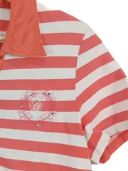 Vorschaubild 2 von TAIFUN Damen Poloshirt Gr. 40 L Orange Gestreift Kurzarm Freizeit Casual