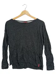 Vorschaubild 1 von EDC Damen Pullover V-Ausschnitt Grau Gr. XS Baumwolle Casual