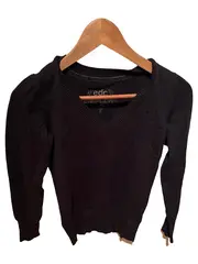 Vorschaubild 2 von EDC Damen Pullover V-Ausschnitt Grau Gr. XS Baumwolle Casual