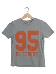 Vorschaubild 1 von Jungen Sport Shirt Grau Gr. 140 '95 BE STRONG' Print