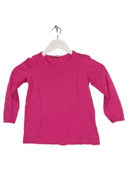 Vorschaubild 1 von Kinder Langarmshirt Gr. 110 Rosa Baumwolle Mädchen Raffungen Casual