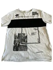 Vorschaubild 1 von Jungen T-Shirt Gr. 122 Weiß Brooklyn New York Print Casual