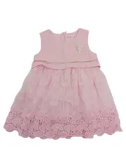 Vorschaubild 1 von Smile Girls Festliches Kleid Mädchen Gr. 86 Rosa Schmetterling Spitze