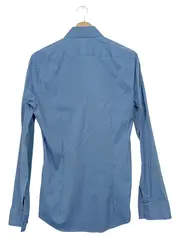 Vorschaubild 2 von Business Hemd Herren Gr. 38 Blau Langarm Slim Fit Baumwolle