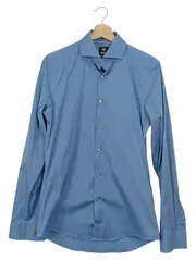 Vorschaubild 1 von Business Hemd Herren Gr. 38 Blau Langarm Slim Fit Baumwolle