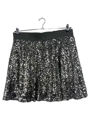 Vorschaubild 1 von Damen A-Linienrock Gr. 40 Schwarz Pailletten Glamourös