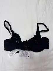 Vorschaubild 2 von Damen Bügel-BH Schwarz Gr. 80B Baumwolle Stretch NEU