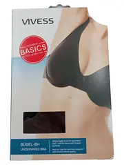 Vorschaubild 3 von Damen Bügel-BH Schwarz Gr. 80B Baumwolle Stretch NEU