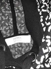 Vorschaubild 3 von Kurzarm Hoodie Herren Gr. L Schwarz Weiß Grafisch Muster