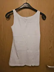 Vorschaubild 3 von Damen Top Basic Weiß Gr. 40/L Baumwolle Tanktop