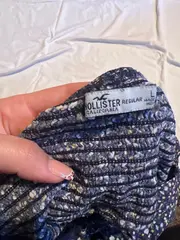 Vorschaubild 3 von Damen Sommerkleid Blau Blumenmuster Kurzarm Gr. 40 L