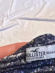 Vorschaubild 4 von Damen Sommerkleid Blau Blumenmuster Kurzarm Gr. 40 L