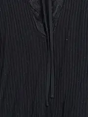 Vorschaubild 3 von Damen Langarmshirt Schwarz Spitze Rippstrick Gr. S 36