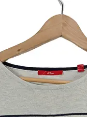 Vorschaubild 6 von Damen Pullover Gr. 36/S Beige Gestreift Maritim Baumwolle