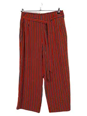 Vorschaubild 1 von Trafaluc Stoffhose Damen XXL Rot Gestreift Culotte Weites Bein