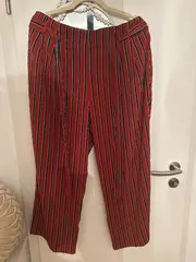 Vorschaubild 5 von Trafaluc Stoffhose Damen XXL Rot Gestreift Culotte Weites Bein
