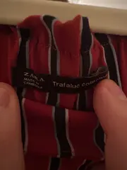 Vorschaubild 3 von Trafaluc Stoffhose Damen XXL Rot Gestreift Culotte Weites Bein