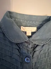 Vorschaubild 3 von Hemdbluse Mädchen Gr. 74 (6-9 Monate) Blau Baumwolle Casual