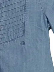 Vorschaubild 4 von Hemdbluse Mädchen Gr. 74 (6-9 Monate) Blau Baumwolle Casual