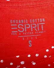 Vorschaubild 2 von Damen T-Shirt Rot Punkte Organic Cotton Gr. S gepunktet