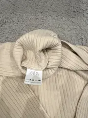 Vorschaubild 2 von Kinder Pullover Rollkragen Rippstrick Beige Gr. 140 Baumwolle
