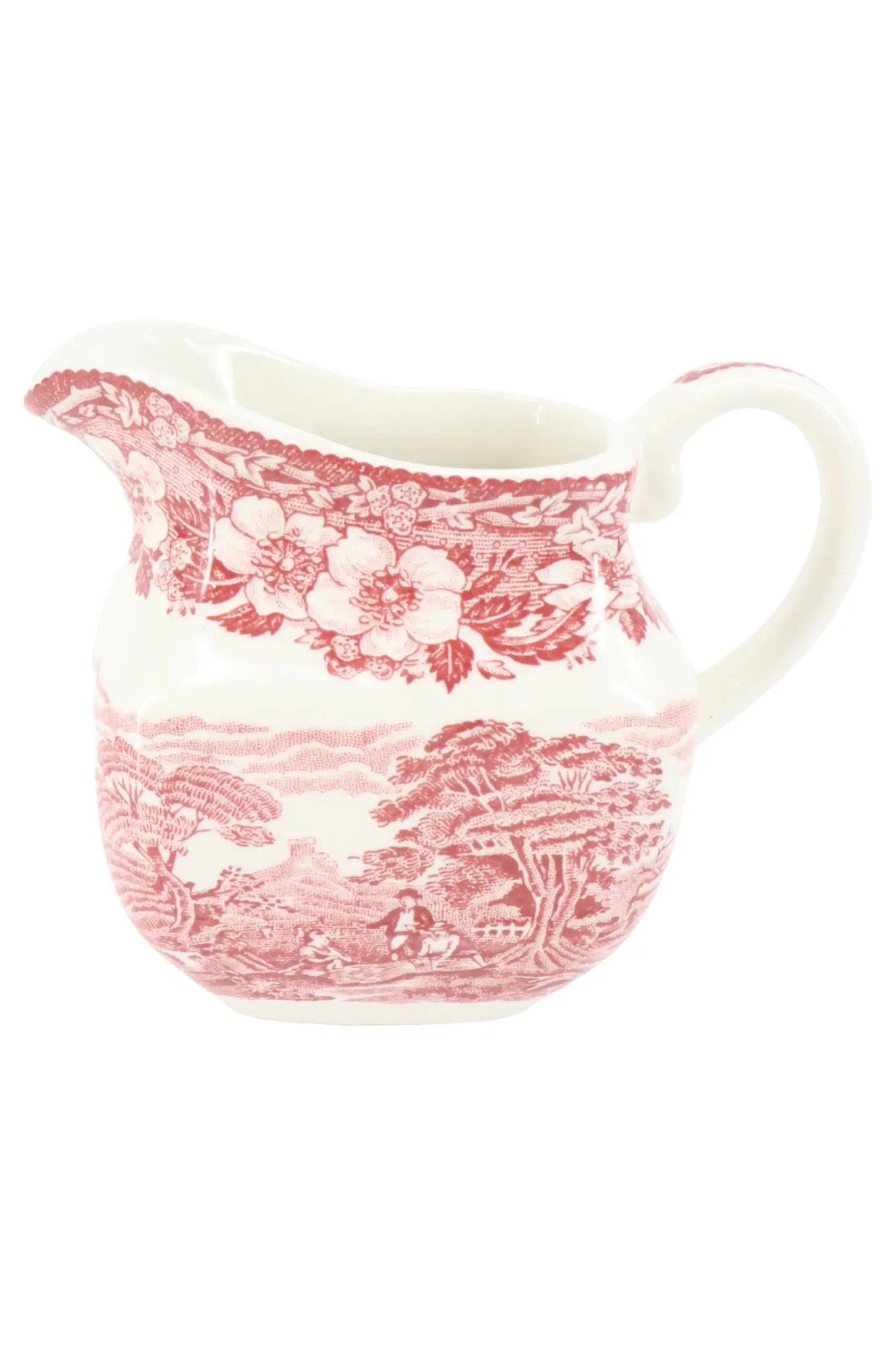 ENOCH WEDGWOOD Milchkännchen Woodland Blumen Vintage Porzellan weiß 8cm