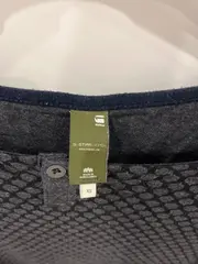 Vorschaubild 5 von Damen Langarmshirt Grau Grafisch Knopfleiste Gr. 34/XS