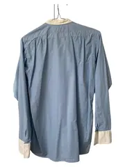 Vorschaubild 2 von Herren Business Hemd Gr. 2 Hellblau Creme Langarm