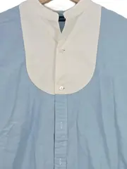 Vorschaubild 3 von Herren Business Hemd Gr. 2 Hellblau Creme Langarm