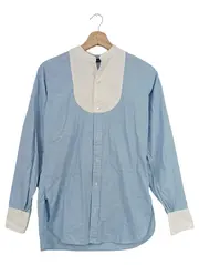 Vorschaubild 1 von Herren Business Hemd Gr. 2 Hellblau Creme Langarm