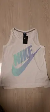 Vorschaubild 5 von Damen Sport Tanktop Gr. 40/L Weiß mit großem Swoosh Logo