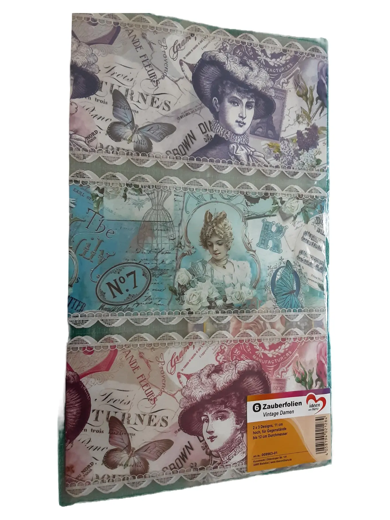 IDEEN MIT HERZ Zauberfolien Vintage Damen Kreativ Bastelset Mehrfarbig