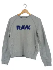 Vorschaubild 1 von Sweatshirt Herren Gr. XL Grau Logo Print Pullover Baumwolle