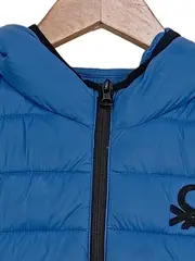 Vorschaubild 2 von Kinder Steppweste Kapuze Blau Gr. 140 Sportlich