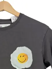 Vorschaubild 2 von Kinder T-Shirt Grau 164 Casual mit Spiegelei-Print Smileyworld
