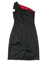 Vorschaubild 2 von Damen Cocktailkleid One-Shoulder Gr. 36 Schwarz Elegant Festlich
