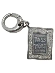 Vorschaubild 1 von Schlüsselanhänger Passport Silber Damen Elegant mit Strass