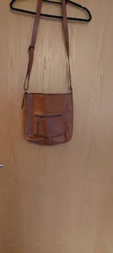 Vorschaubild 2 von Damen Umhängetasche Crossbody Bag Cognac Braun Lederoptik