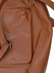 Vorschaubild 4 von Damen Umhängetasche Crossbody Bag Cognac Braun Lederoptik