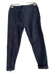 Vorschaubild 3 von Damen Stoffhose Chino Gr. 38 Navy Blau Casual Baumwolle