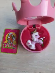 Vorschaubild 2 von Einhorn Figur Sammelfigur Rosa mit Karte & Kronen Box 5 cm