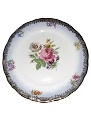 Vorschaubild 1 von Platzteller 19cm Porzellan Weiß Blumenmuster Klassisch Festlich