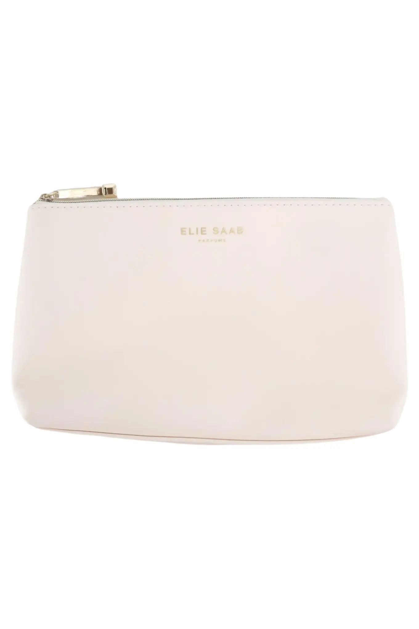 ELIE SAAB Kosmetiktasche Damen Beige Leder Elegant Luxuriös