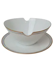 Vorschaubild 1 von Sauciere Weiß Porzellan Elegant Soßenkanne Soßenschale