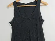 Vorschaubild 3 von Damen Top Gr. 36/S Grau Basic Rippstrick Ärmellos