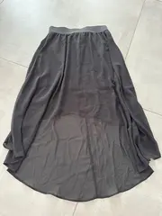 Vorschaubild 2 von Damen Faltenrock Gr. 36 Schwarz Elegant Maxirock