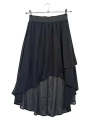 Vorschaubild 1 von Damen Faltenrock Gr. 36 Schwarz Elegant Maxirock