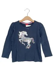Vorschaubild 1 von Kinder Mädchen Langarmshirt Pailletten-Pferd Gr. 104-110 Blau Casual